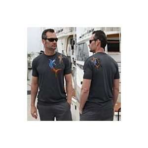  Guy Harvey Racing Marlin Charcoal T Shirt: Sports 