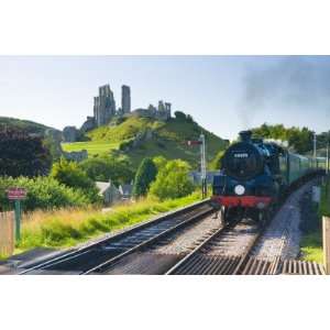 Uk, England, Dorset, Corfe Castle and Station on the Swanage Railway 