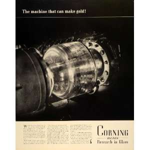  1939 Ad Corning Glass Works Cyclotron New York Berkeley 