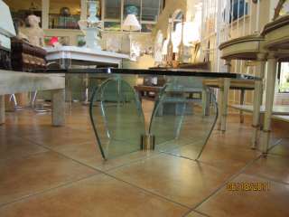Modern Art Glass of CA Octagonal Glass Coffee Table  