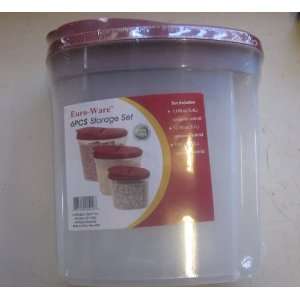 Euro ware 490 6 Piece Storage Set 3 Containers and 3 Lids:  