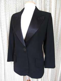 LES COPAINS COUTURE TUXEDO JACKET~JEWELED BUTTONS~S/M  