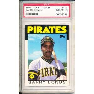  1986 Topps Traded Barry Bonds ROOKIE PSA 8: Sports 