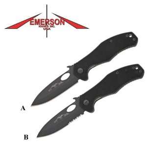  Emerson Wave CQC 10 Military Black Folding Knife Sports 