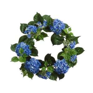  Set of 4   23 Annabelle Hydrangea Wreath Two Tone Blue 