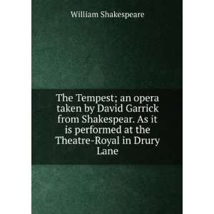   Theatre Royal in Drury Lane.: William Shakespeare:  Books