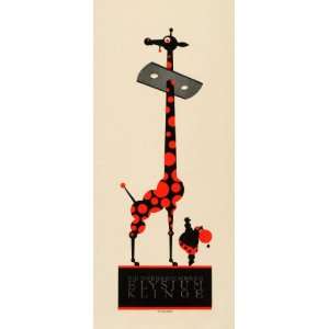   Mini Poster Vintage Ad Giraffe Elysium Razor Blades   Original Mini