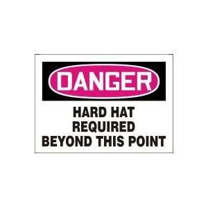  7X10 DANGER HARD HAT REQUIR 7X10 Sign: Home 