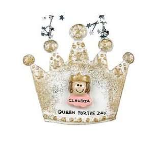  Personalized Crown Princess Christmas Ornament