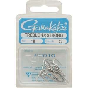  Gamakatsu   Treble 4X Strong Tin Size 1 5 Pack Sports 