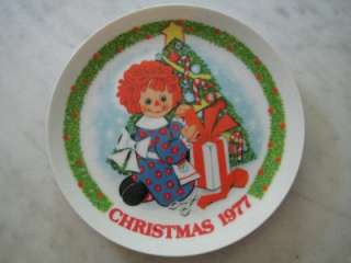 Raggedy Ann Christmas 1977 Collector Plate Schmid  