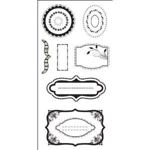   Simple Stick Cling Rubber Stamps 4X8 Sheet   Accents 