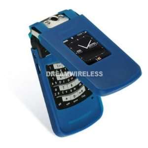  Dark Blue Gel Silicone Skin Case For Blackberry Pearl Flip 