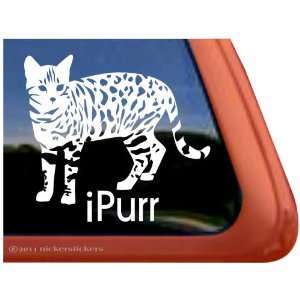  iPurr ~ Cute Kitty Cat Vinyl Window Decal: Automotive