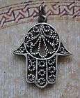 Khamsa, Hamsa, Hand of Fatima Silver Pendant