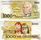 BRAZIL 1000 CRUZEIROS P 231 c UNC NOTE C.Rondon ND 1991
