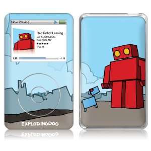   Protective Skin for iPod Classic (6th Gen) 80/120/160 GB Red Robot