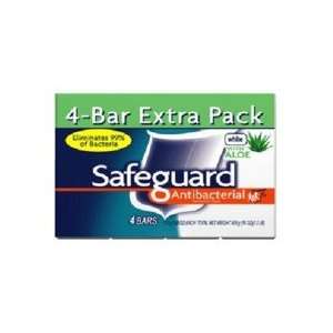 Safeguard Soap Bath Bar White W/Aloe 4x4oz