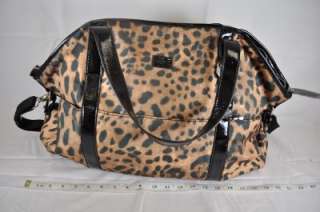 SANTI LARGE LEOPARD PRINT HOBO BAG, MANY POCKETS, VERY CUTE! NEW AND 