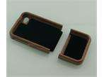 Real Natural Dark Wood Wooden Case for iPhone 4 4S  