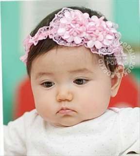 New Baby Colorful Cute Lace Double Flowers HEADBAND  