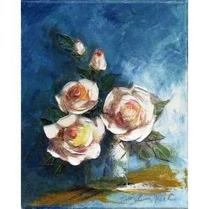  White Roses/Blue