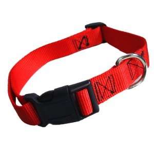   Gear Red Adjustable Nylon Dog Collar 14 20 x 3/4 Pet Supplies