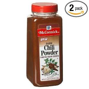 McCormick Chili Powder, Dark (no Msg), 20 Ounce Units (Pack of 2 