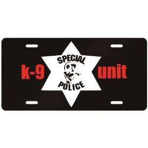   New  American Brittany / K 9 Unit  License Plate Dog