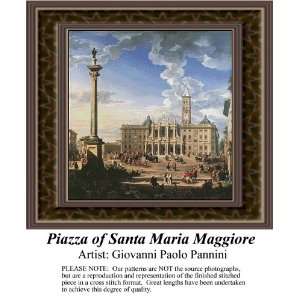  Piazza of Santa Maria Maggiore, Cross Stitch Pattern PDF 