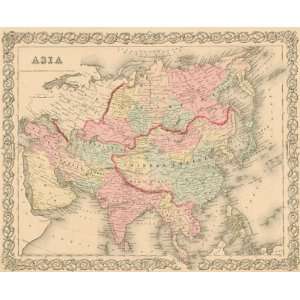 Colton 1855 Antique Map of Asia