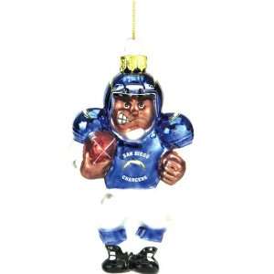 San Diego Chargers NFL Glass Player Ornament (5 African American)