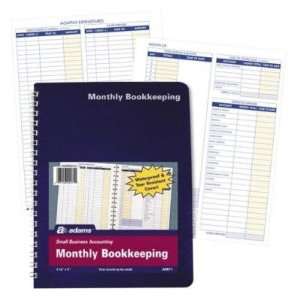  Cardinal Adams Monthly Bookkeeping Record ABFAFR71 Office 