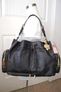 NWT JUICY COUTURE Black Double Dare Large E/W Hobo Handbag New in Wrap 