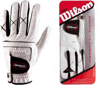 Wilson DRY All Weather Mens Left Hand Golf Glove White OR Black  