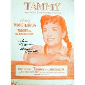  Debbie Reynolds autographed Tammy sheet Music (Inscribed 