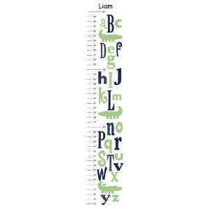   Personalized Alligator Alphabet Canvas Growth Chart: Everything Else