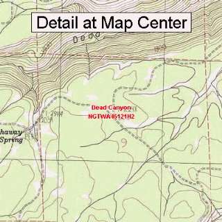 USGS Topographic Quadrangle Map   Dead Canyon, Washington (Folded 