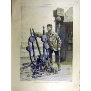   1891 Railway Employees Signaller People French Print