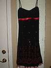 NEW RUBY ROX DRESS SIZE LARGEBLACK WITH RED ACCENTS/ BLING..WEDDING 