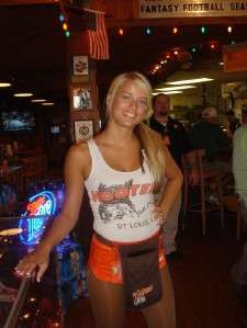 BRAND NEW HOOTERS GIRL UNIFORM TANK 100% AUTHENTIC ST LOUIS, MO  