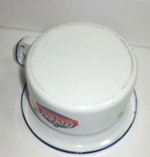 CHILDS OLD FEDERAL BABY DEAR BLUE & WHITE GRANITEWARE POTTY W 