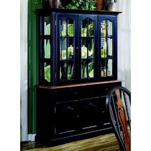  Black and Cherry Buffet and Hutch