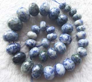 15x20mm Sodalite Graduated Faceted Rondelle Beads 16  