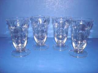 Cambridge Caprice Crystal Footed Juice Tumblers  