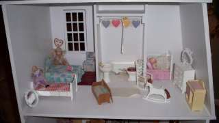   Wooden Doll House LARGE 4 stories with tons of Furniture wood  