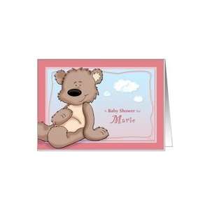  Marie   Teddy Bear Baby Shower Invitation Card: Health 