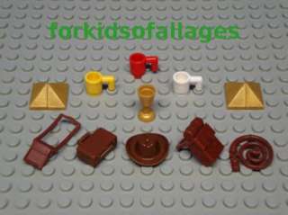 Lego INDIANA JONES ACCESS. LOT Whip Hat Chalice Jewels+  