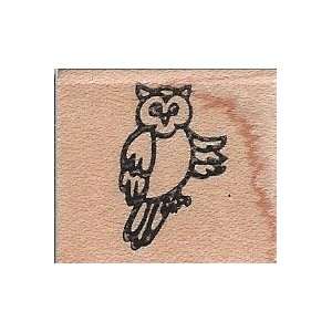  Tiny Owl Wood Mounted Rubber Stamp (AST3) 