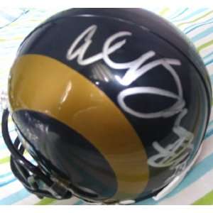  Alex Barron autographed St. Louis Rams mini helmet: Sports 